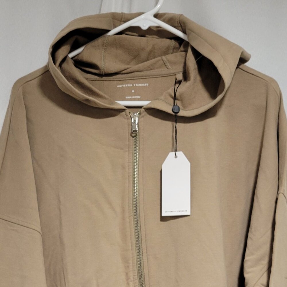Universal Standard Tan Zip Hoodie